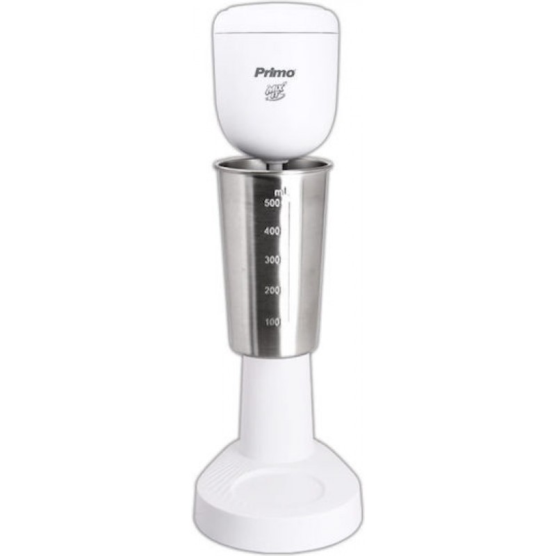 Primo PRCM-40551 Φραπιέρα 120W Ανοξείδωτο ποτήρι Λευκη (400551)